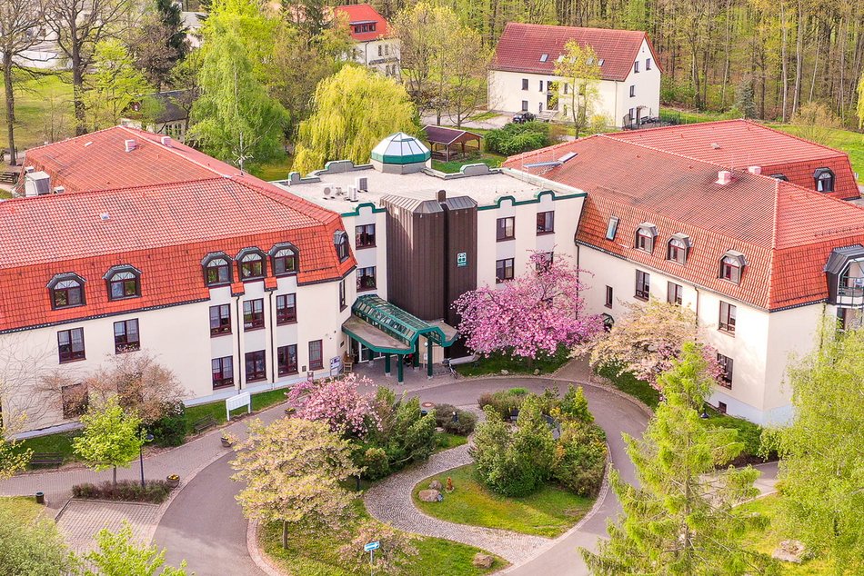 Luftaufnahme vom Haus Abendfrieden und dem Gelände