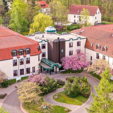 Luftaufnahme vom Haus Abendfrieden und dem Gelände