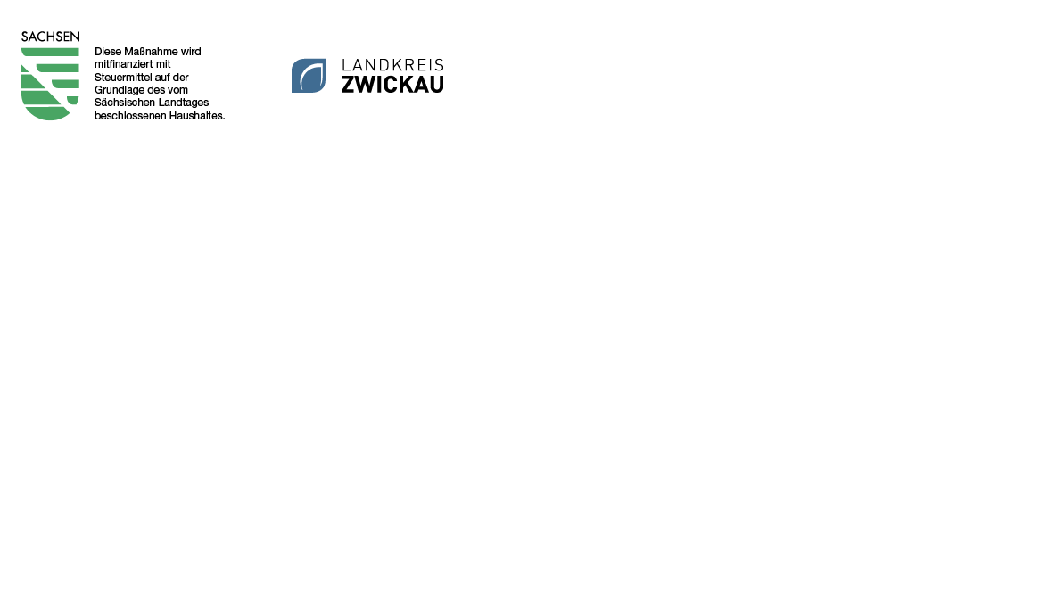gefördert durch das Land Sachsen und den Landkreis Zwickau