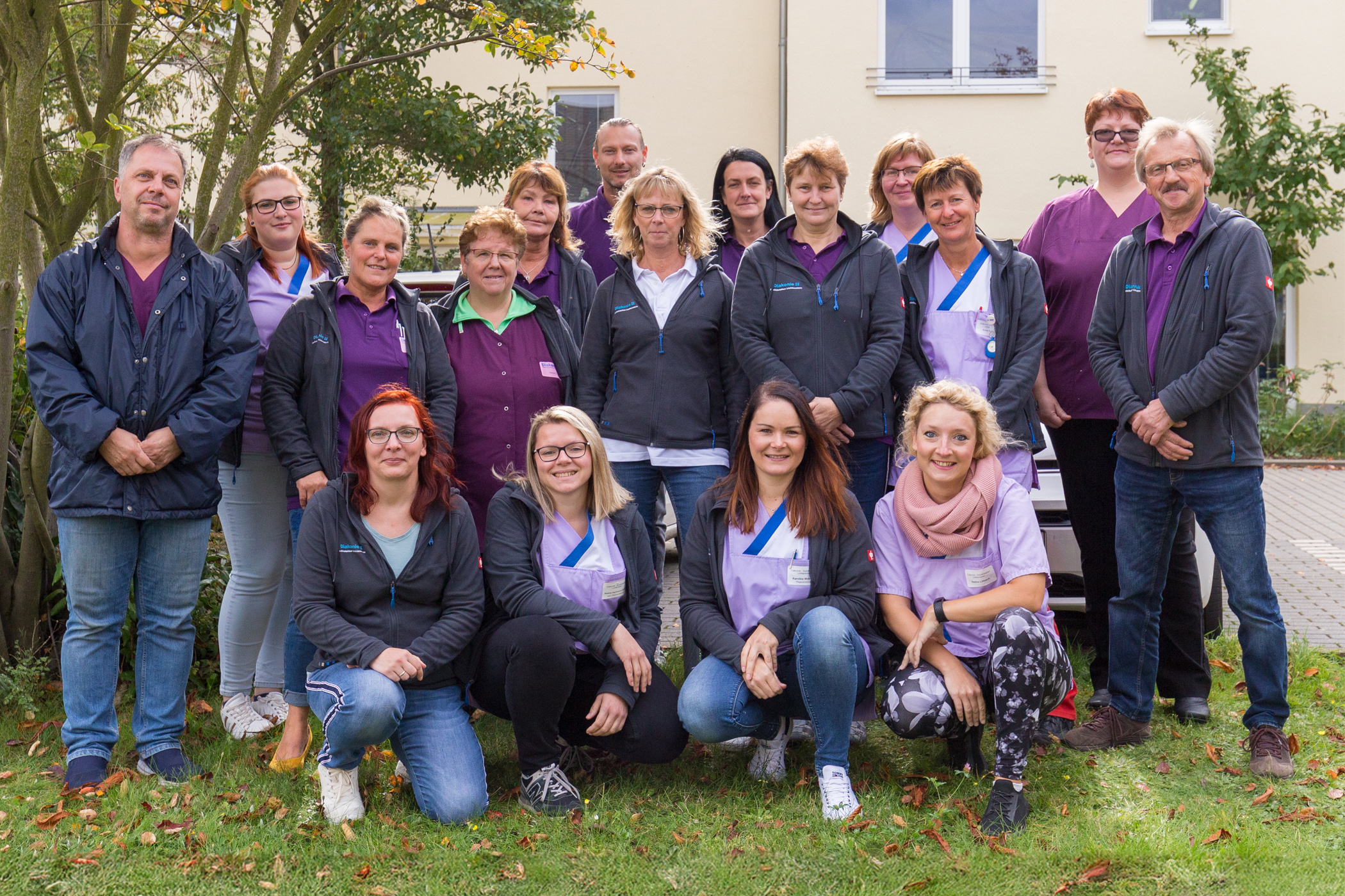 Teamfoto der Mitarbeitenden des Pflegedienstes