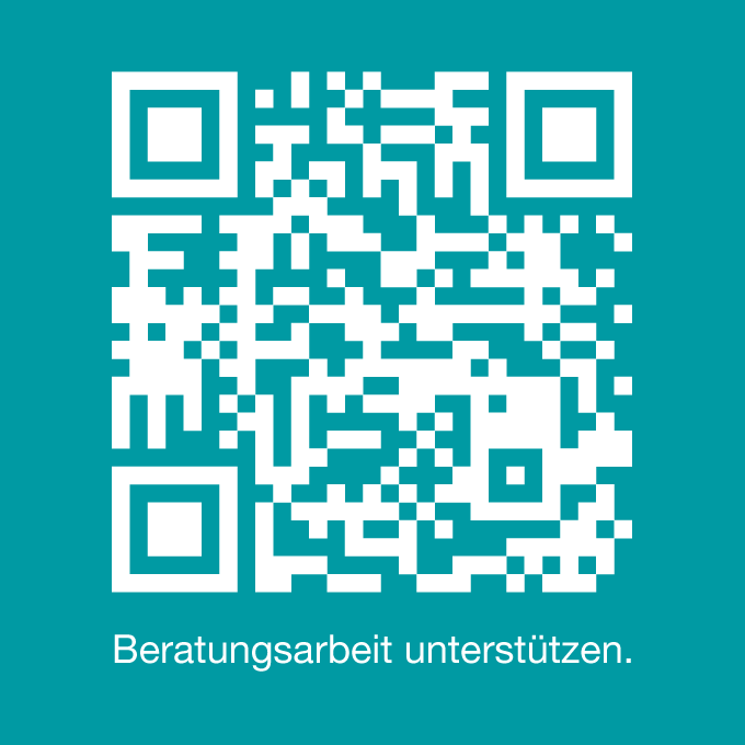 Die Grafik zeigt den QR-Code, der zum Online-Spendenportal führt
